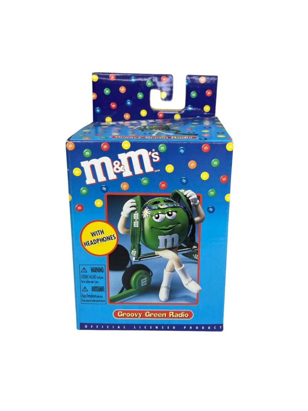 VTG M&M Groovy Green Radio Swing Lanyard‎ Headphones New Old Stock